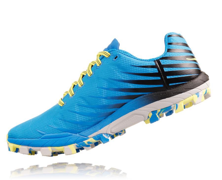 Zapatillas Trail Hoka One One Hombre - Evo Jawz - Azules - CLE391470